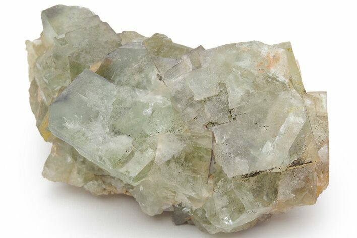 Green Cubic Fluorite Crystal Cluster - Morocco #219249